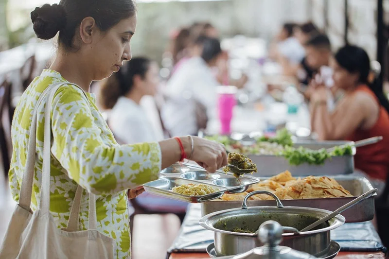 Food during 50 Hour yoga teacher training in rishikesh